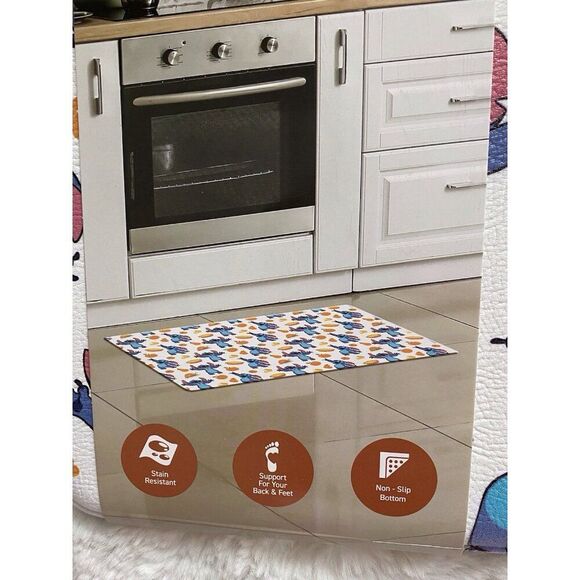 Disney Stitch Anti Fatigue Kitchen Mat 18 X 30” Pumpkin Pie Autumn Fall NEW - Picture 3 of 11